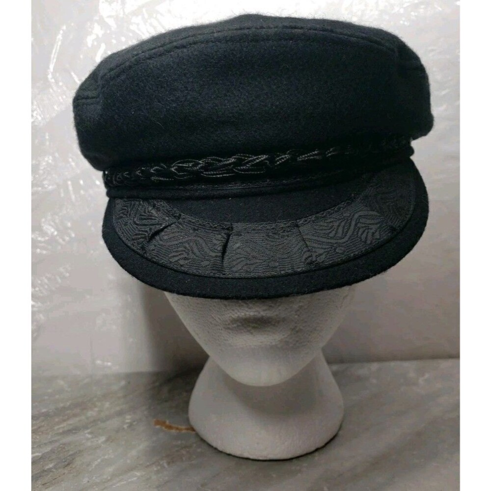 Vtg Aegean Greek Fishermans Cap Size 7 1/8 Gray Wool Made in Greece